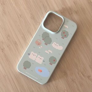 IPHONE 14 PRO MAX Cute Bear Design Phone Case - Green